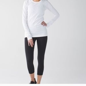 Lululemon Run Inspire Crop Leggings Black/Black size 4